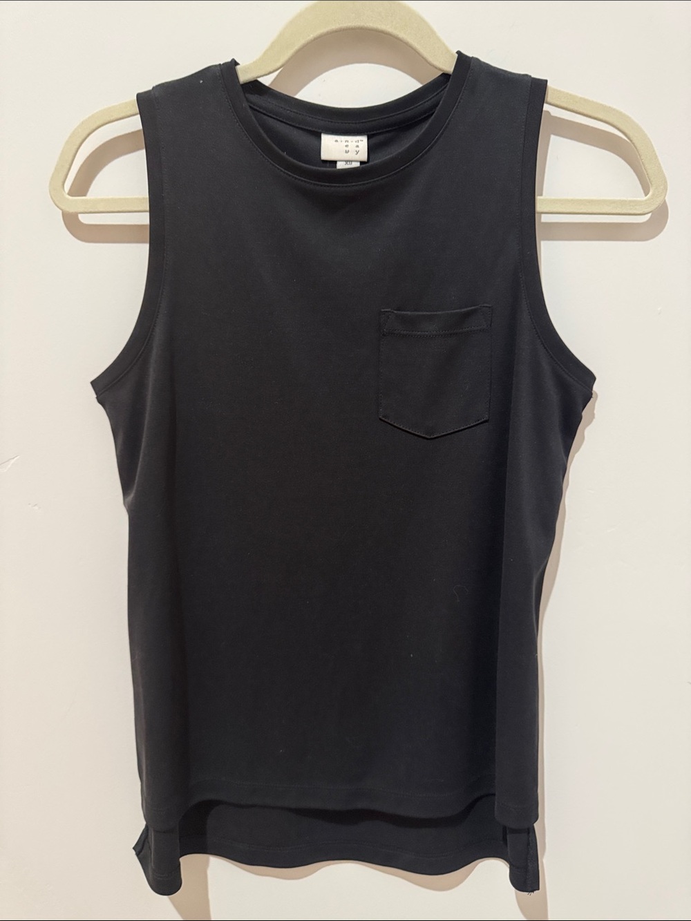 Target A New Day Black Sleeveless Pocket Modal Tank Top Like New